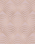 Golden Whisper blush pink and gold scallop arc wallpaper