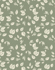 Linen-like ivory leaf peel and stick wallpaper - Herb & Ivory