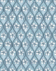 Hidden Court blue floral trellis wallpaper