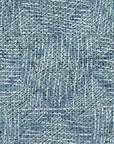 Contemporary Indigo Weave wallpaper with blue, white and teal crosshatch texture in modern abstract style