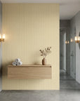 Ivory Plait tan woven wave creating ambiance in a serene bathroom