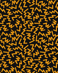 Black and orange geometric zigzag Memphis peel and stick wallpaper - Jolt Maze