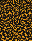 Black and orange geometric zigzag Memphis peel and stick wallpaper - Jolt Maze