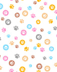 Colorful animal paw print pattern peel and stick wallpaper - Joyful Jaunts