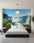 Soft mist combined with dramatic power of nature removable wall mural