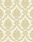 Misty Fern Romance soft gold damask wallpaper