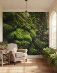 Textured Moss & Time design removable wallpaper for any room