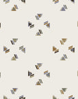 Smooth geometric triangle motifs on cream peel and stick wallpaper - Nomad Scatter