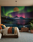 Dancing northern lights creating ethereal spectacle peel and stick wallpaper