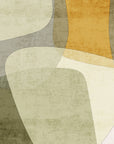 Olive and amber modern organic shape peel and stick wallpaper - Organic Terrain