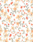 Peach Bloom coral floral peel and stick wallpaper
