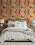 A segment of the Pebble Lattice wallpaper featuring a subdued lattice motif that conveys a grounded, organic cadence