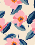 Textured pink floral peel and stick wallpaper - Petal & Depth