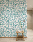 Quiet Reef coastal teal sea life creating ambiance in a serene bathroom
