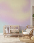 Quiet Gradient soft pastel serene as a feature wall in a bright home office