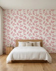 Rose Foliage soft pink leaf adding character to a cozy bedroom