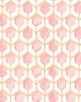 Rose Honeycomb blush geometric peel and stick wallpaper