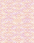 Textured pink and peach geometric pattern peel and stick wallpaper - Rose Linen
