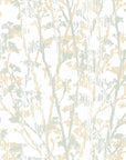 Sage Rain neutral botanical peel and stick wallpaper