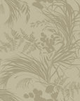 Textured peel and stick wallpaper with olive botanical grasses - Sage Undergrowth