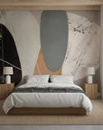 Sculpted Fragments bold modern abstract adding character to a cozy bedroom
