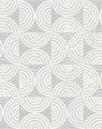 A textured pattern of soft, neutral grey covers this large wallpaper sample