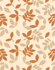 Smooth terracotta and tan autumn leaf peel and stick wallpaper - Sienna Drift