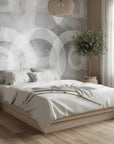 Sophisticated circle pattern wallpaper sample with balanced design