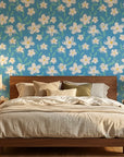 Sky Chalk playful crayon wallpaper adding character to a cozy bedroom