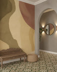 Soft Echo warm earthy abstract creating ambiance in a serene bathroom
