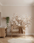 Soft Wash delicate botanical floral creating ambiance in a serene bathroom
