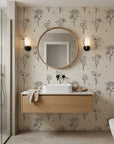 Star & Petal elegant line art floral creating ambiance in a serene bathroom