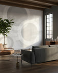 Balanced removable wallpaper featuring large overlapping circles