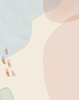 Textured peel and stick wallpaper with soft blue pink shapes - Subtle Texture