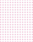 Interlocking pink and white circles in a geometric lattice pattern peel and stick wallpaper