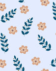 Smooth blue floral peel and stick wallpaper for cheerful nurseries - Summer Story
