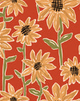 Sunset Scribbles vibrant sunflower wallpaper