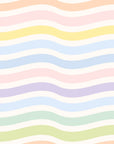 Cream colorful pastel abstract doodle pattern peel and stick wallpaper -Sweet Flow
