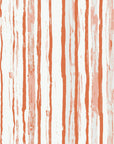 Matte terracotta painterly brushstroke stripe peel and stick wallpaper - Terracotta Rainfall creating ambiance in a bathroom