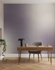 Twilight Shift moody grey gradient as a feature wall in a bright home office