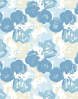 Wide Open Sky blue floral peel and stick wallpaper
