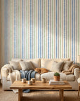 Smooth colorful wood grain ring stripe peel and stick wallpaper - Woodland Cross