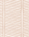 Linen-like blush herringbone line peel and stick wallpaper - Woven Blush