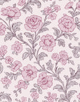 Blush Serenade Aubergine floral damask wallpaper in aubergine and mauve