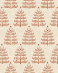 Clipped Dreams Terracotta tree wallpaper in terracotta and cream
