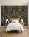 Crossroads Noir geometric wallpaper in a bright, cheerful child's bedroom