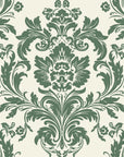 Dreamy Fern Dial Sage fern damask wallpaper in sage and cream