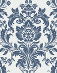 Dreamy Fern Dial Slate fern damask wallpaper in slate and pearl