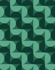 Ember Mosaic Emerald retro geometric wallpaper in emerald green