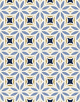 Frost Mosaic Midnight geometric tile wallpaper in midnight and ivory